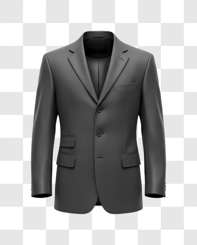 mens charcoal grey three button suit jacket edited