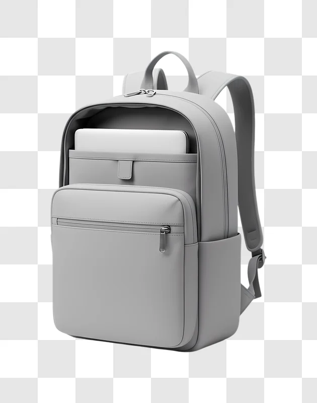 modern gray backpack for laptops and daily essentials edited