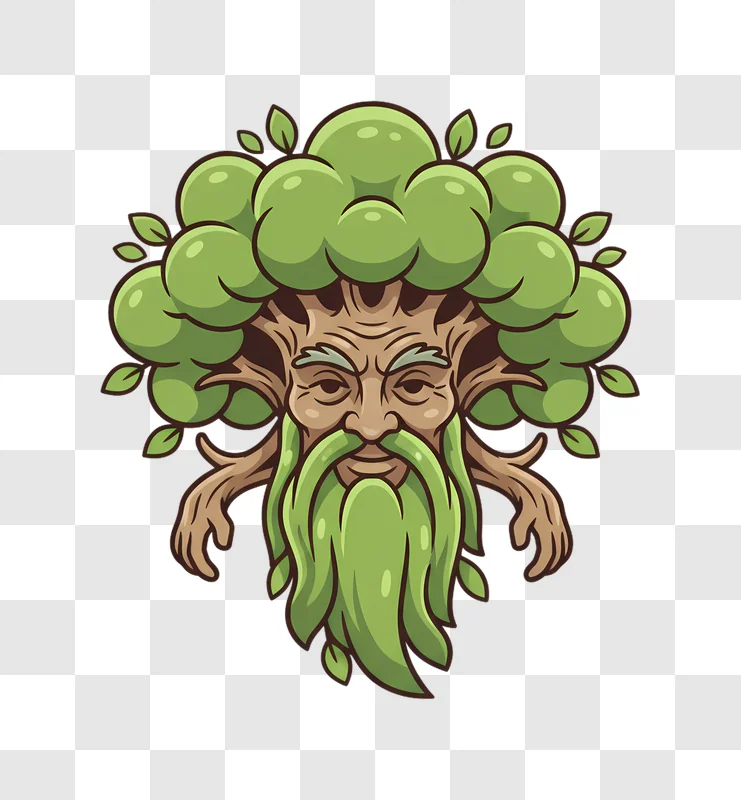 mystical tree man spirit of nature illustration edited