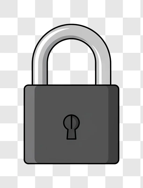 padlock security lock metal object edited