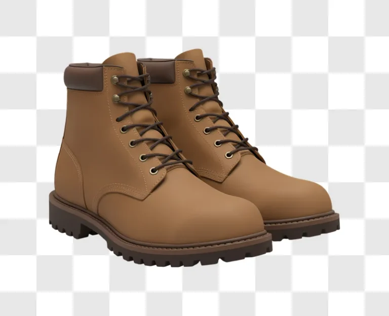 pair of tan leather work boots edited
