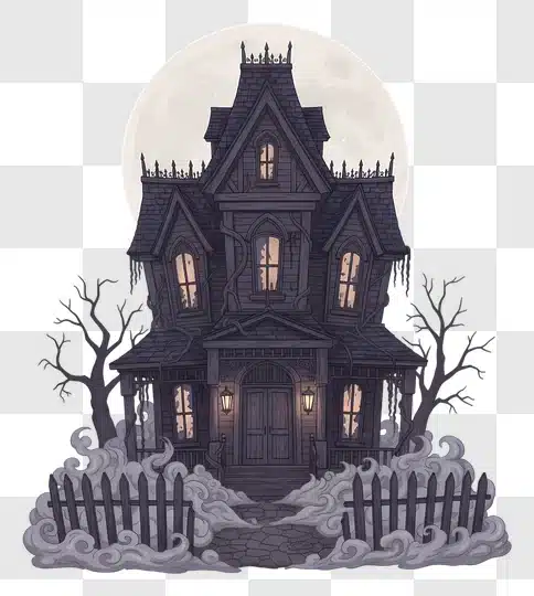 scary haunted house edited