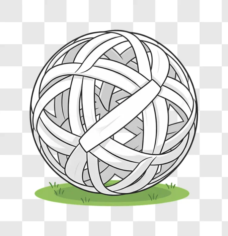 sepak takraw ball illustration edited