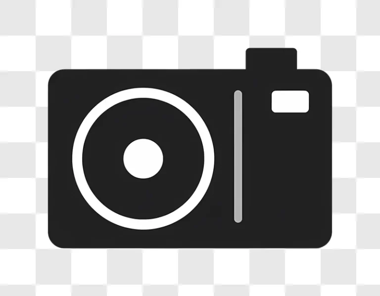 simple camera icon symbol for photography and technology edited