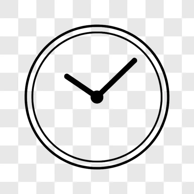 simple clock face icon with hour and minute hands edited