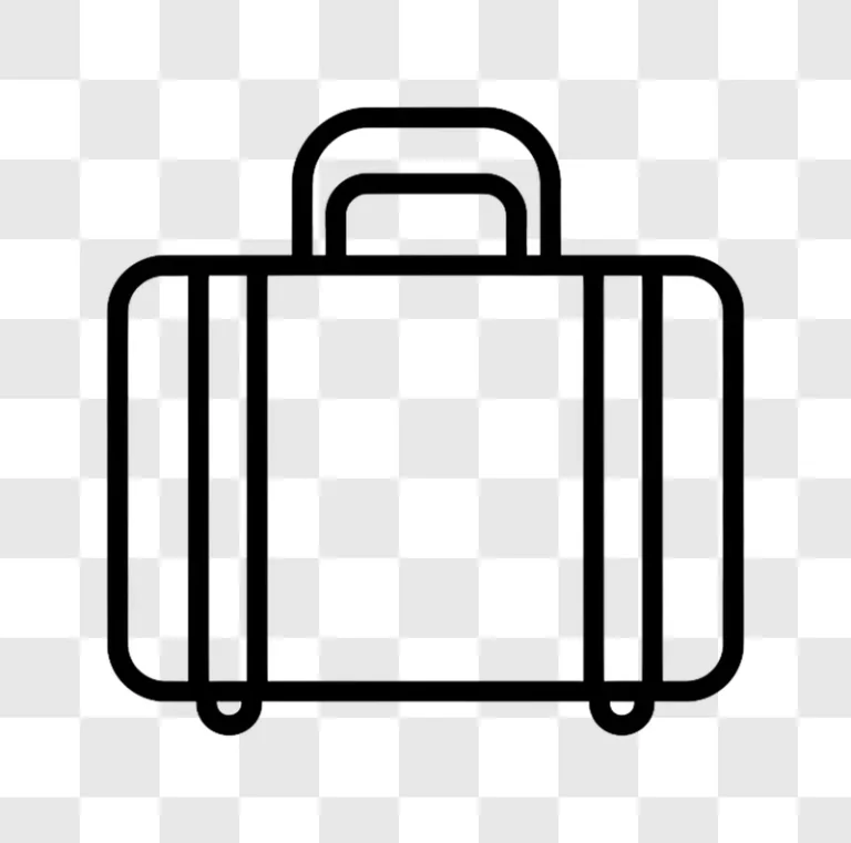 simple icon of a suitcase for travel and business edited