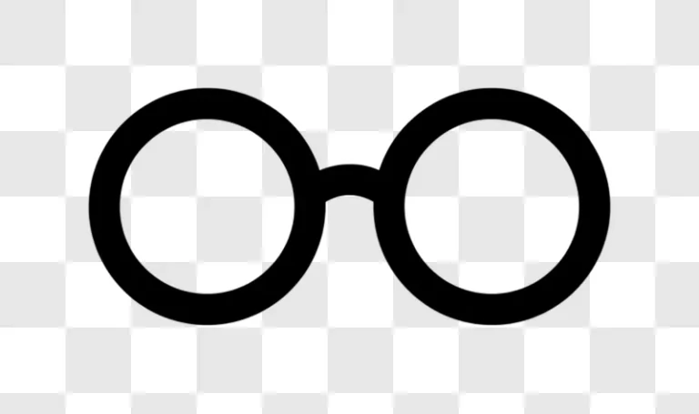 simple black round glasses icon edited