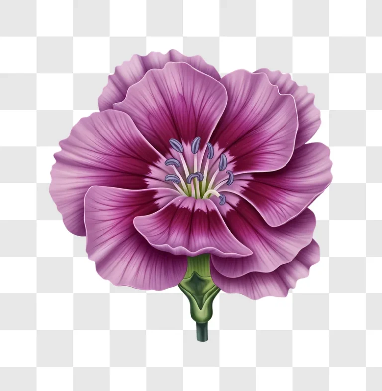 single detailed magenta flower edited