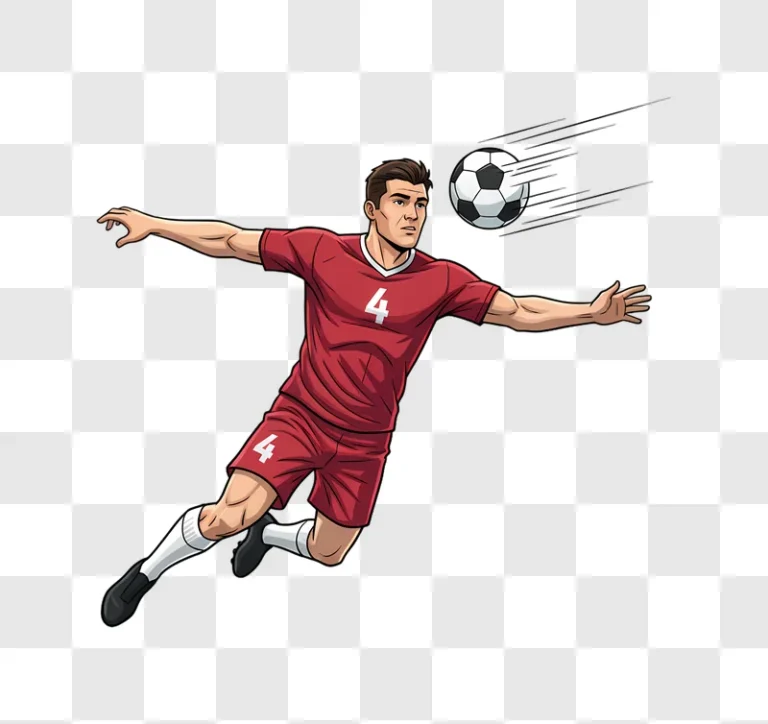 soccer player in action kicking a soccer ball during a game edited
