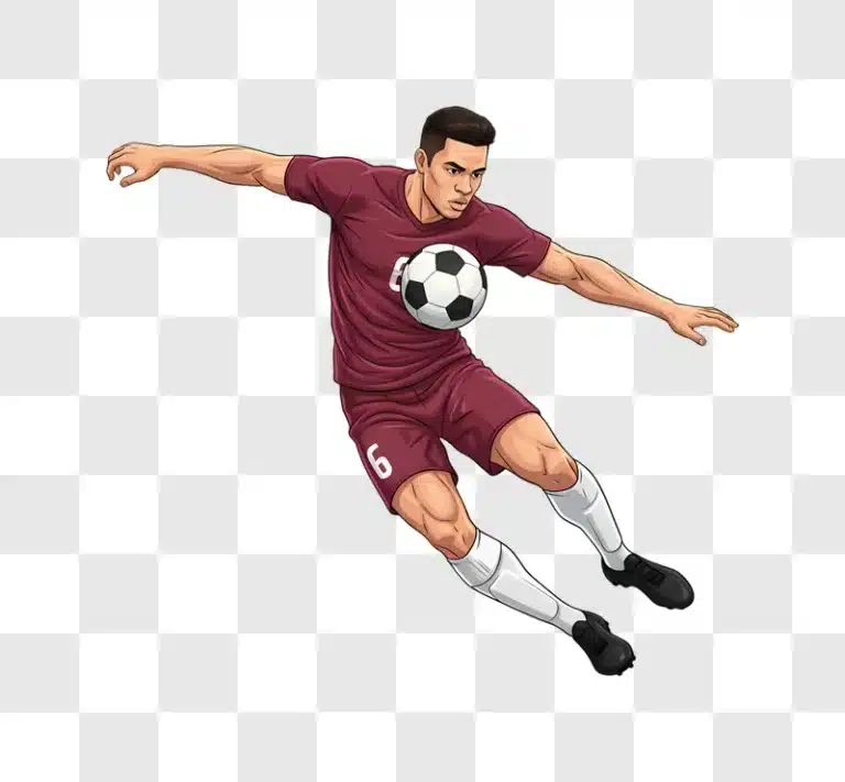 soccer player kicking ball in action no 6 edited