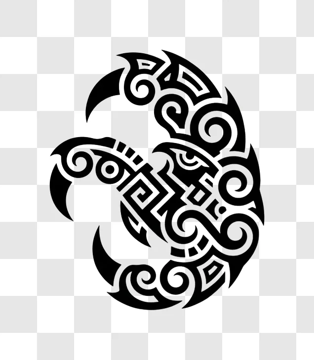 tribal eagle head tattoo design vector art edited