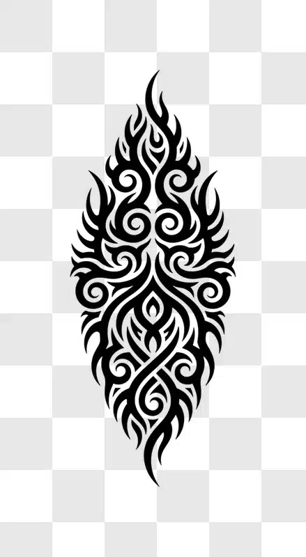 tribal flame tattoo design edited