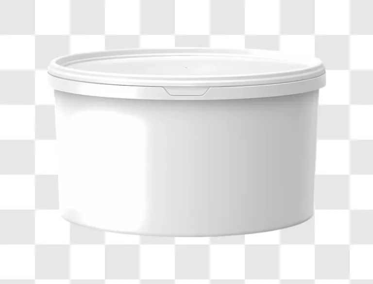 white plastic bucket with lid edited