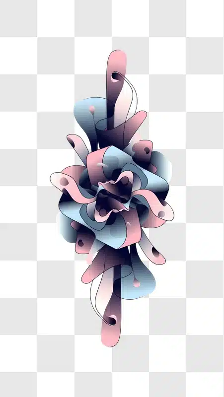 abstract fluid pastel shapes on dark gradient background edited