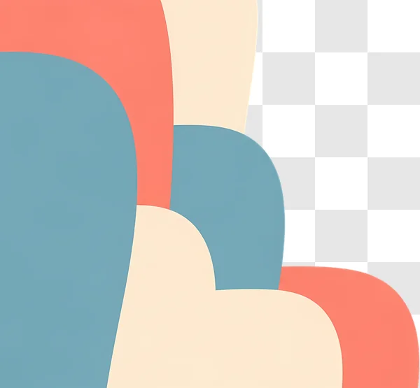 abstract overlapping pastel curved shapes minimalist edited