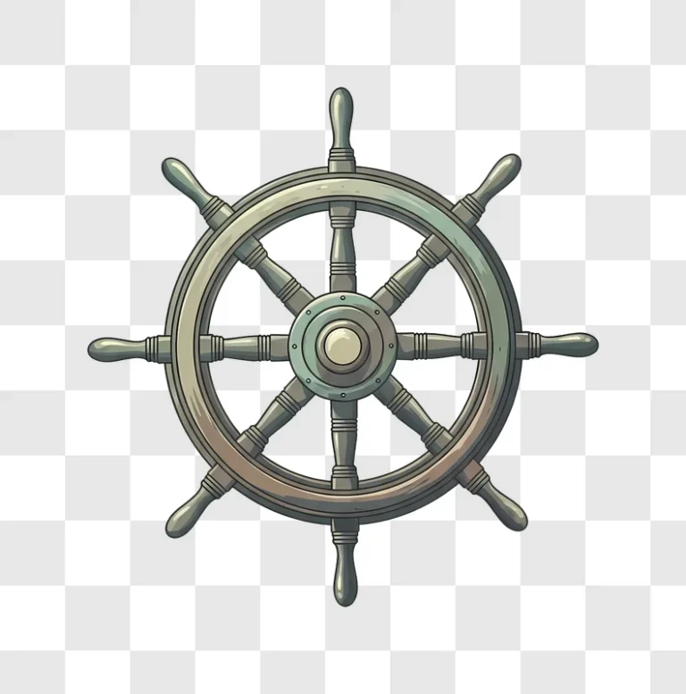 antique ship wheel edited