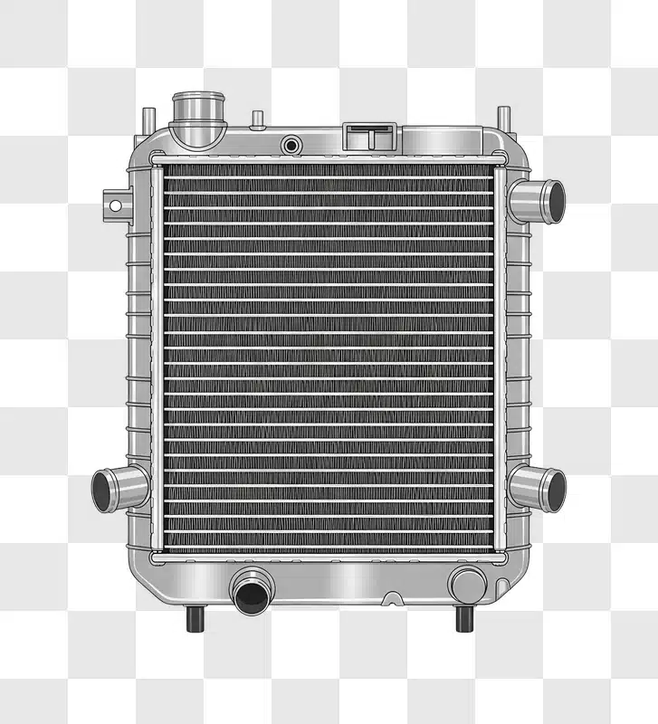automotive car radiator cooling system illustration edited