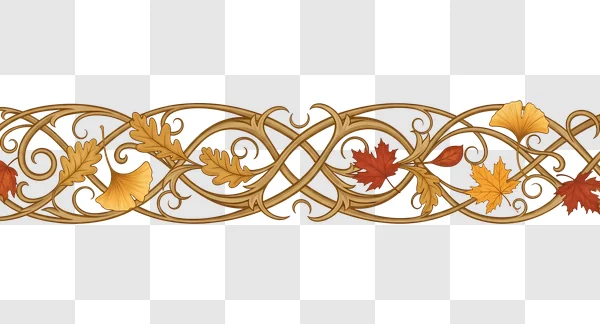 autumn leaf border with celtic knots edited