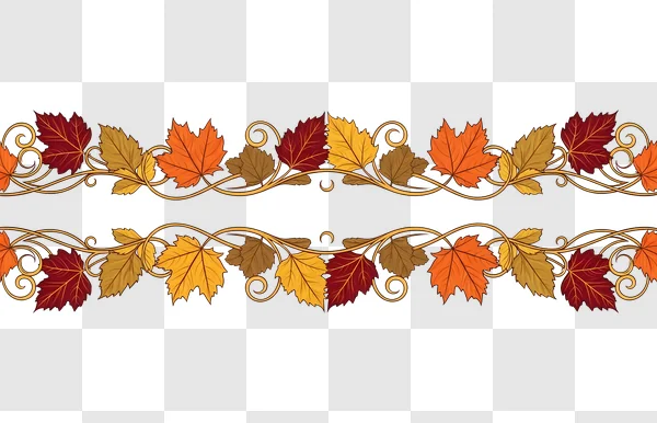 autumn leaf border with swirls edited