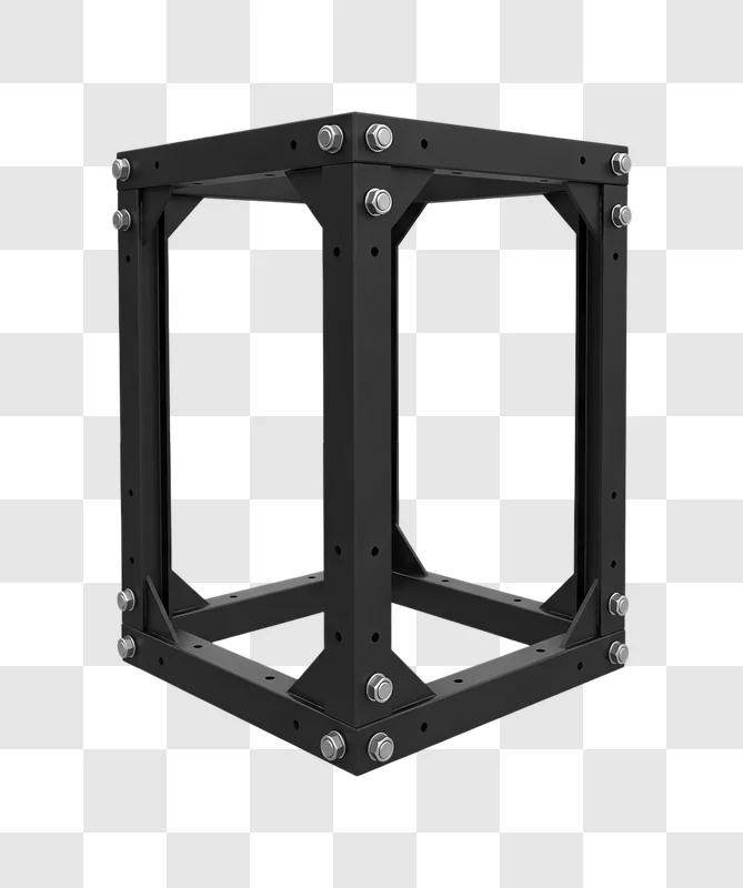 black metal cube frame edited