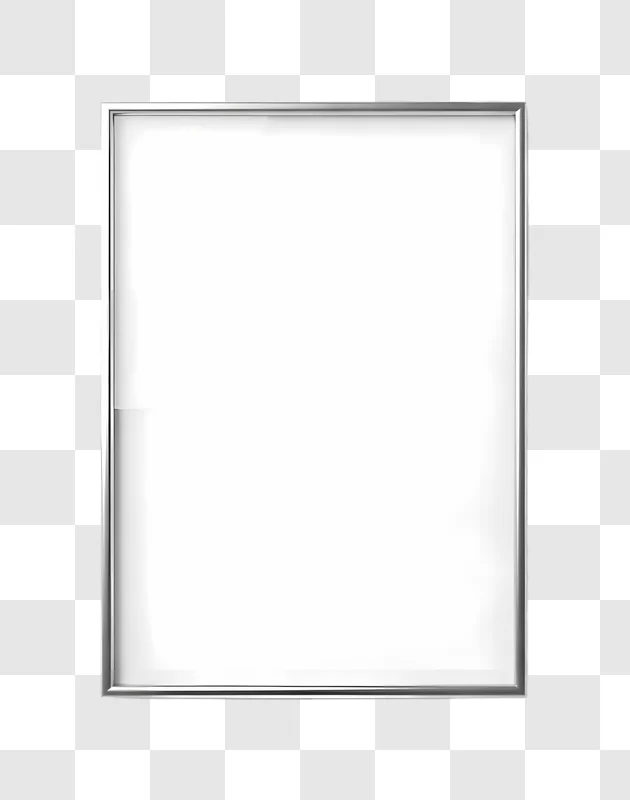 blank white glossy poster frame edited