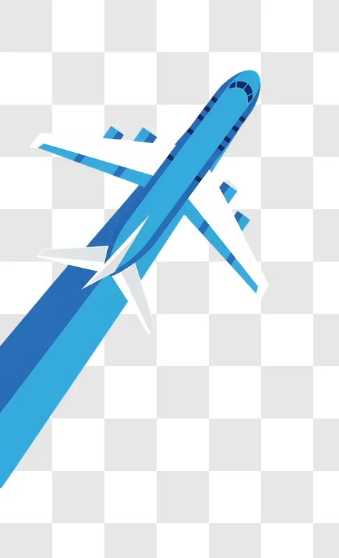 blue airplane flying upward abstract background edited