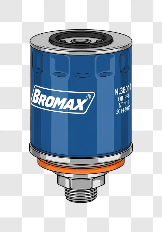 blue bromax car oil filter illustration edited
