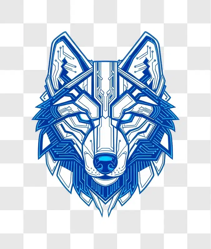blue circuit wolf head edited