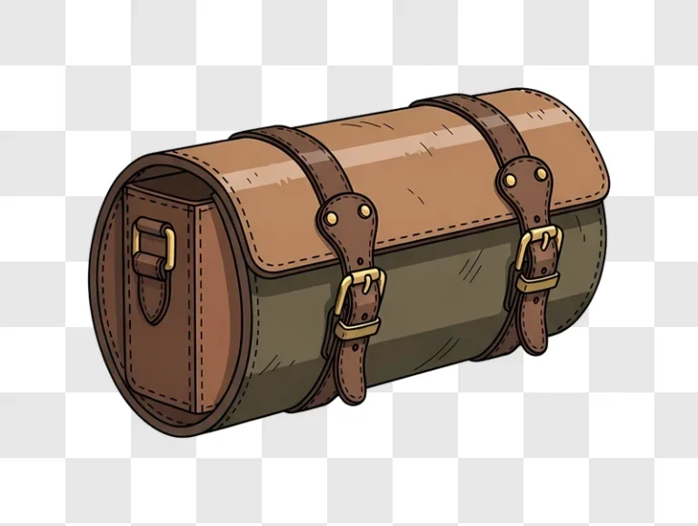 brown leather satchel with buckles edited