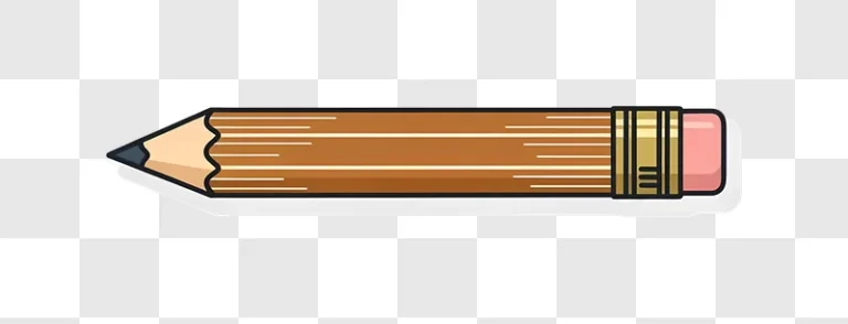 brown pencil with pink eraser and lead edited