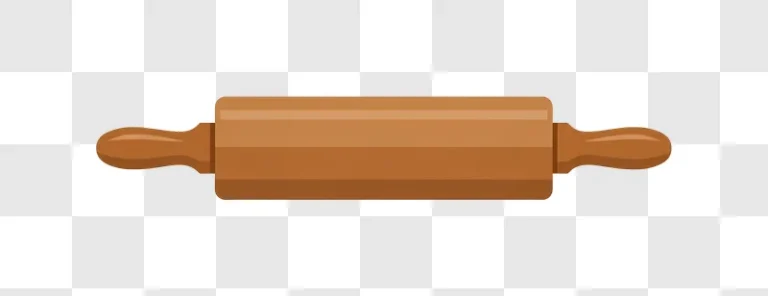 brown wooden rolling pin baking tool edited