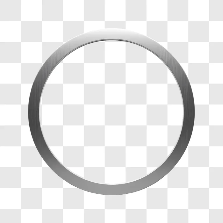 brushed silver circle frame with abstract shapes edited