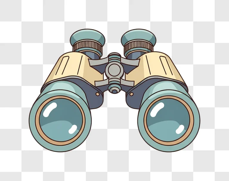 cartoon binoculars front view graphic edited