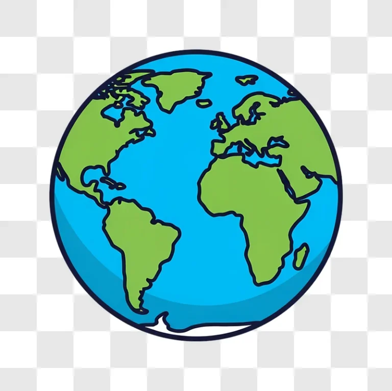 cartoon earth globe isolated on white edited