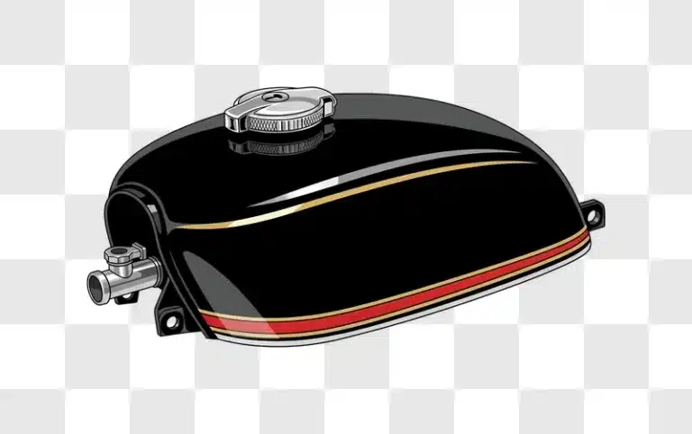 classic black motorcycle fuel tank illustration edited