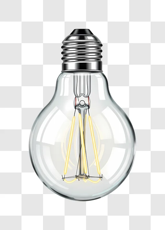 close up of edison light bulb with filaments edited