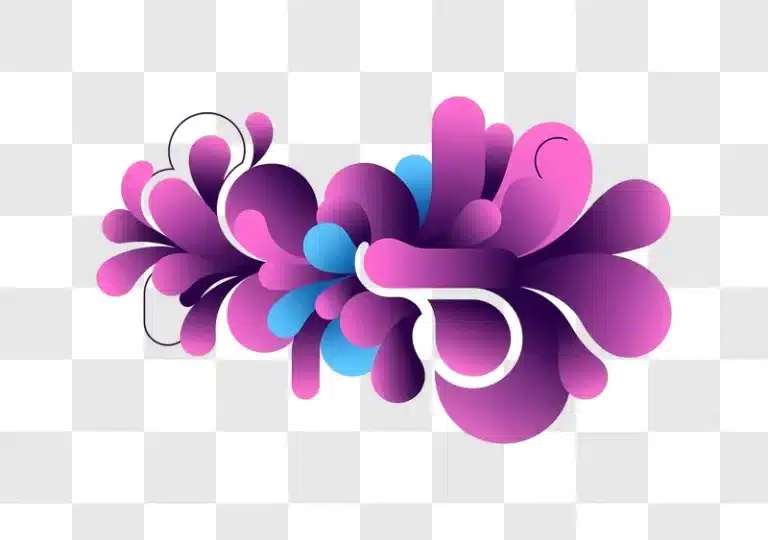 colorful layered abstract shapes gradient background edited