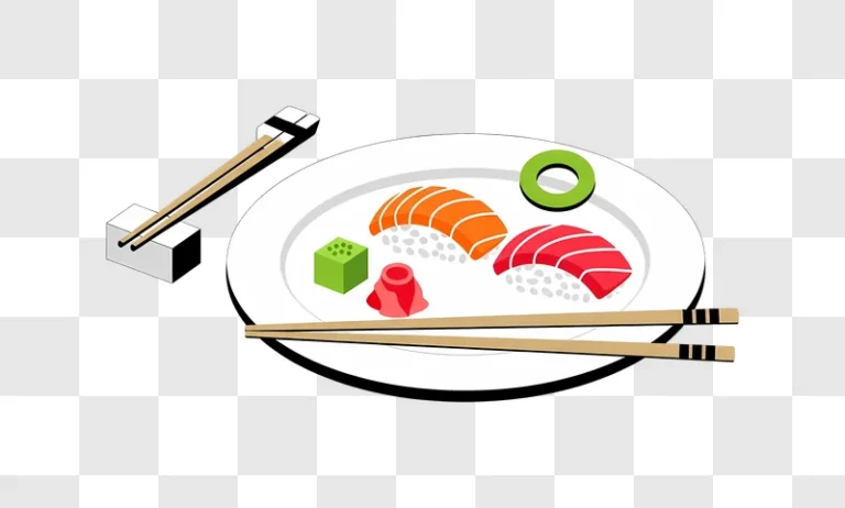 colorful nigiri sushi with chopsticks wasabi and ginger edited