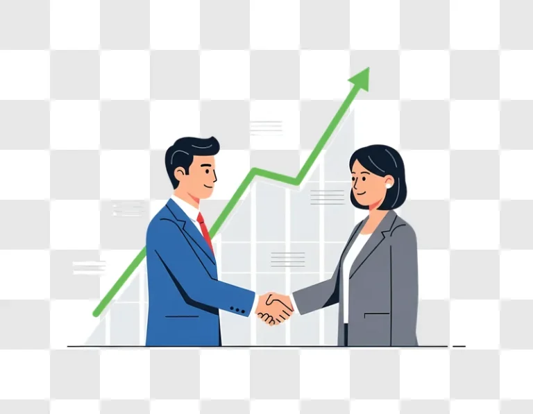 corporate handshake against upward graph edited