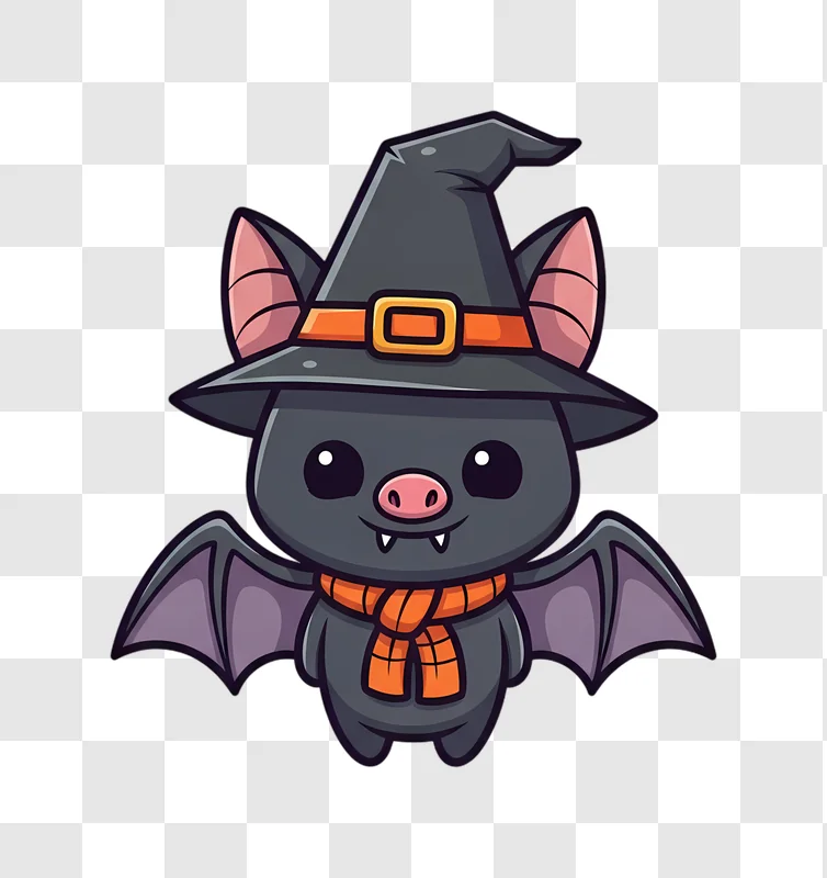 cute cartoon bat wearing halloween costume edited