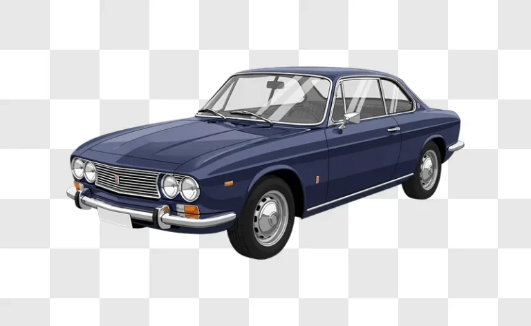 dark blue vintage coupe car vector illustration edited