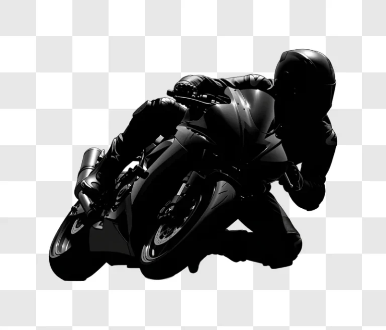 dark stylized sportbike racer leaning cornering edited