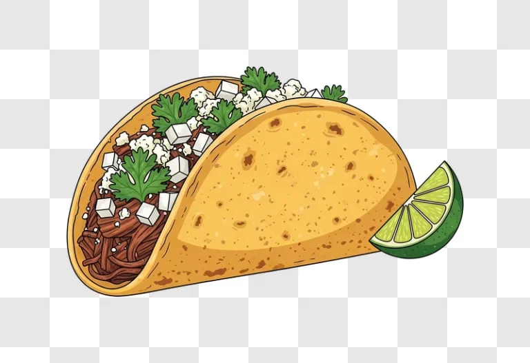 delicious taco with lime and cilantro edited