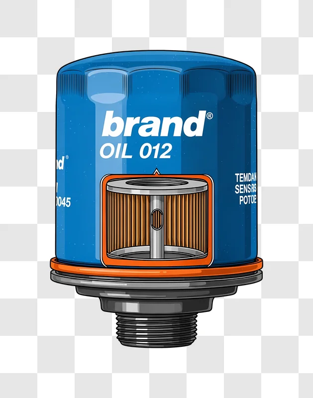 detailed blue oil filter cross section edited