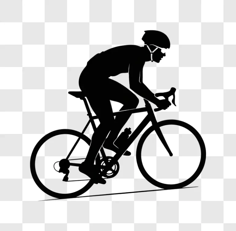 dynamic road cyclist silhouette in motion edited