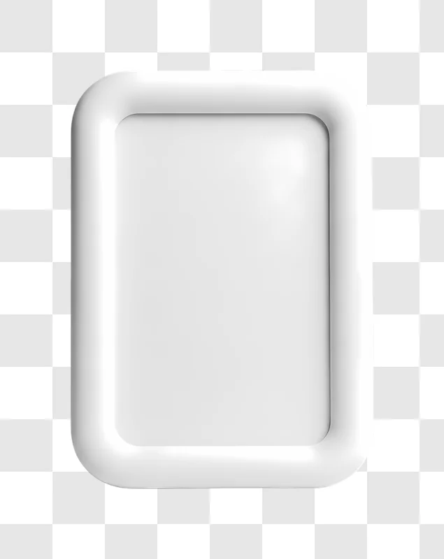 empty white frame with rounded corners edited