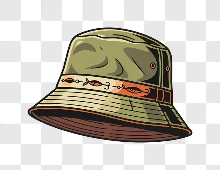 fishing bucket hat with fish design edited