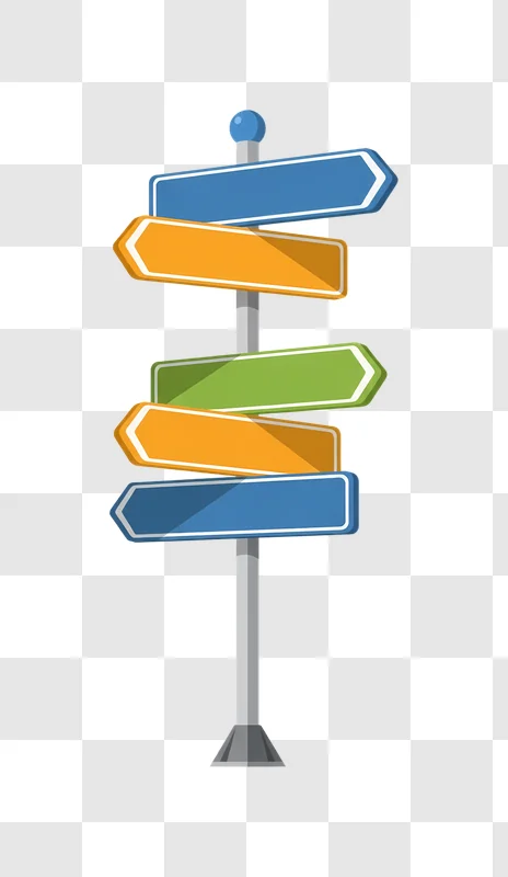 flat design blank directional signpost edited