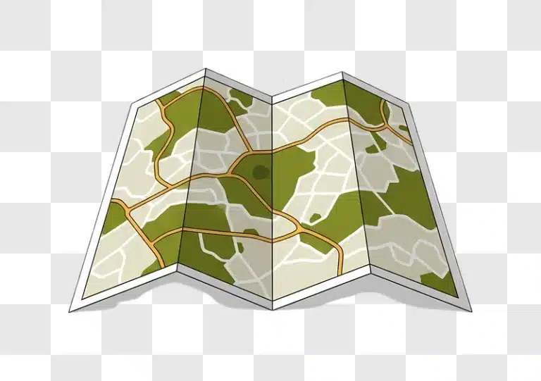 folded paper map with abstract city view edited