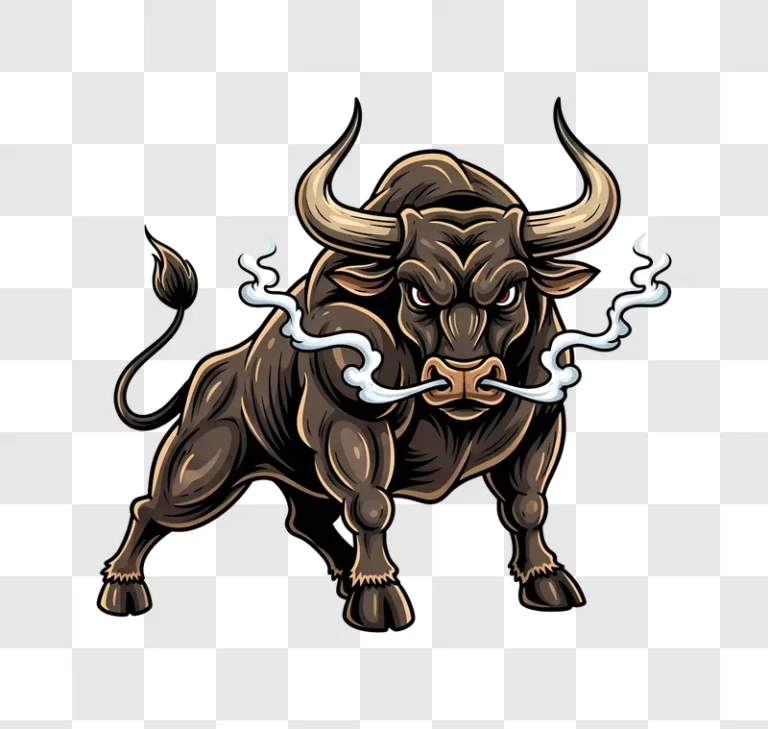 furious bull snorting edited